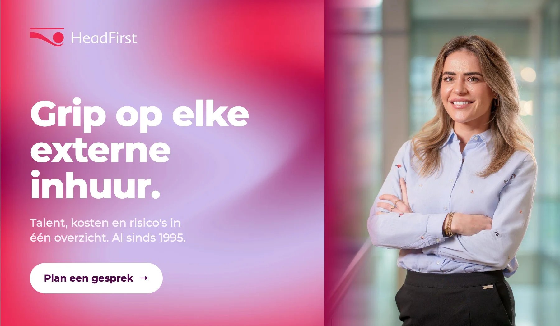 Breed LinkedIn-beeld: Grip op elke externe inhuur.